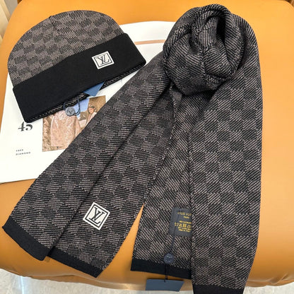 251028 New daily wear matching warm knitted hat