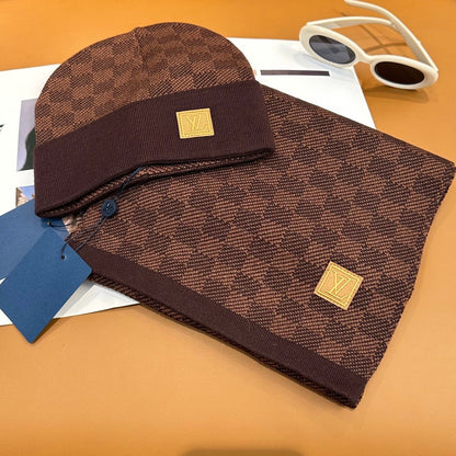 251028 New daily wear matching warm knitted hat
