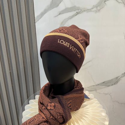 251028 New daily wear matching warm knitted hat