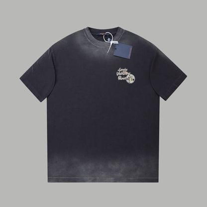 251230 New high-quality washed process rhinestone T-shirt