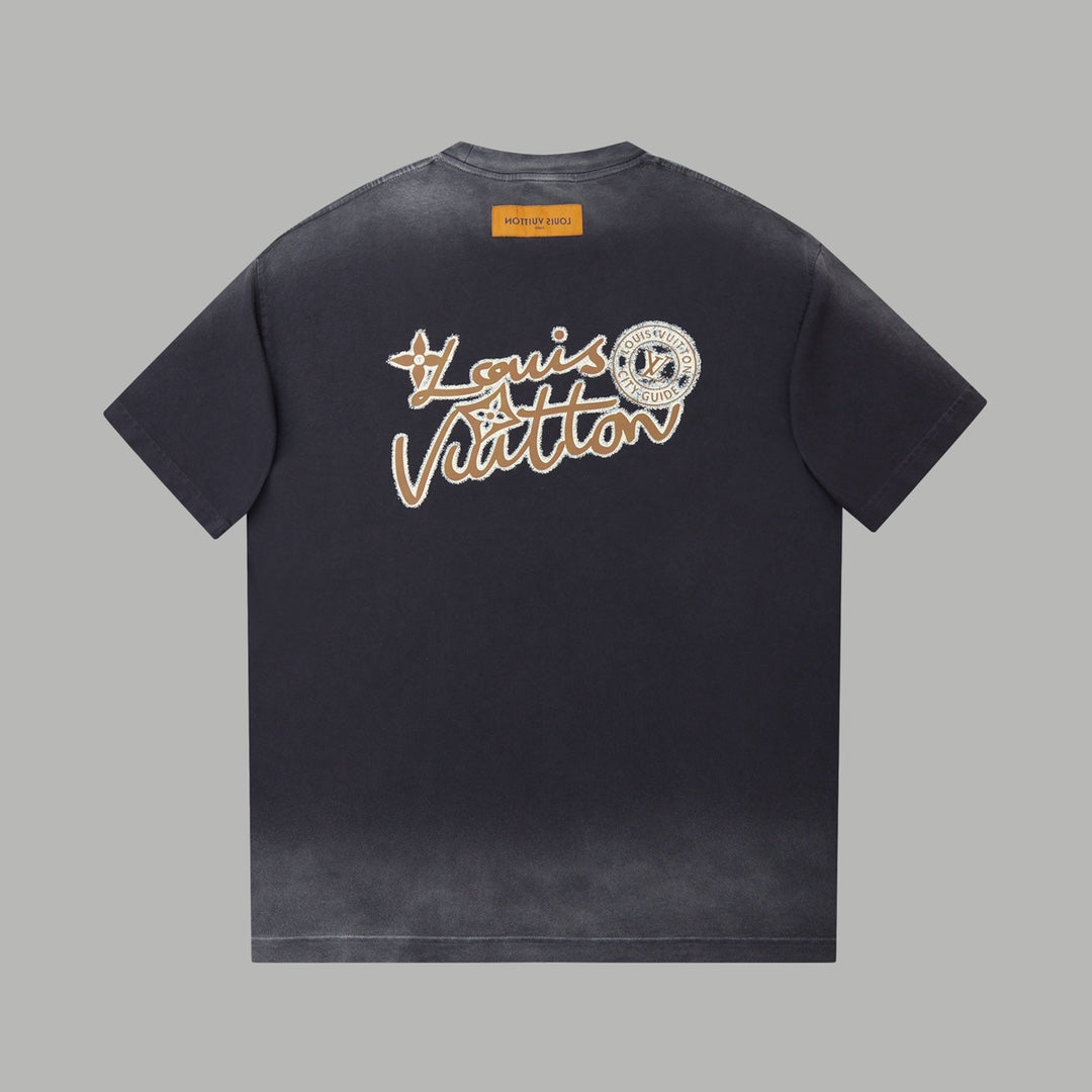 251230 New high-quality washed process rhinestone T-shirt