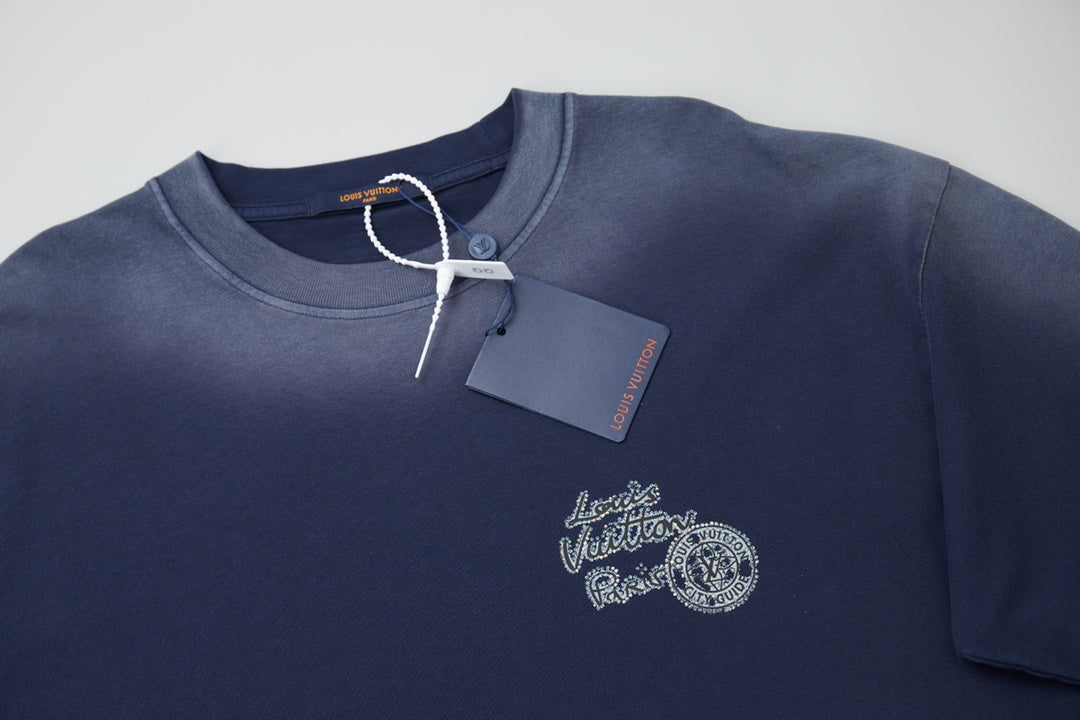 251230 New high-quality washed process rhinestone T-shirt