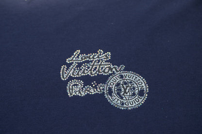 251230 New high-quality washed process rhinestone T-shirt
