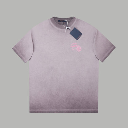 251230 New high-quality washed process rhinestone T-shirt