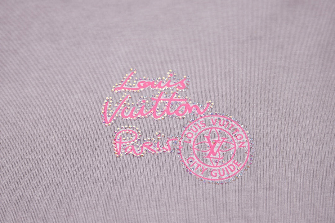 251230 New high-quality washed process rhinestone T-shirt