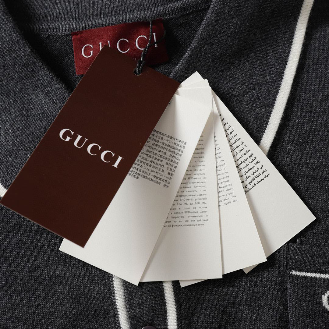 251230 New high-quality letter pocket lapel sweater
