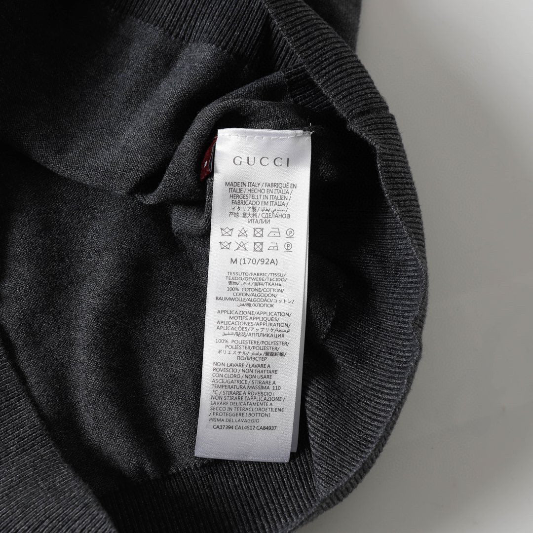 251230 New high-quality letter pocket lapel sweater