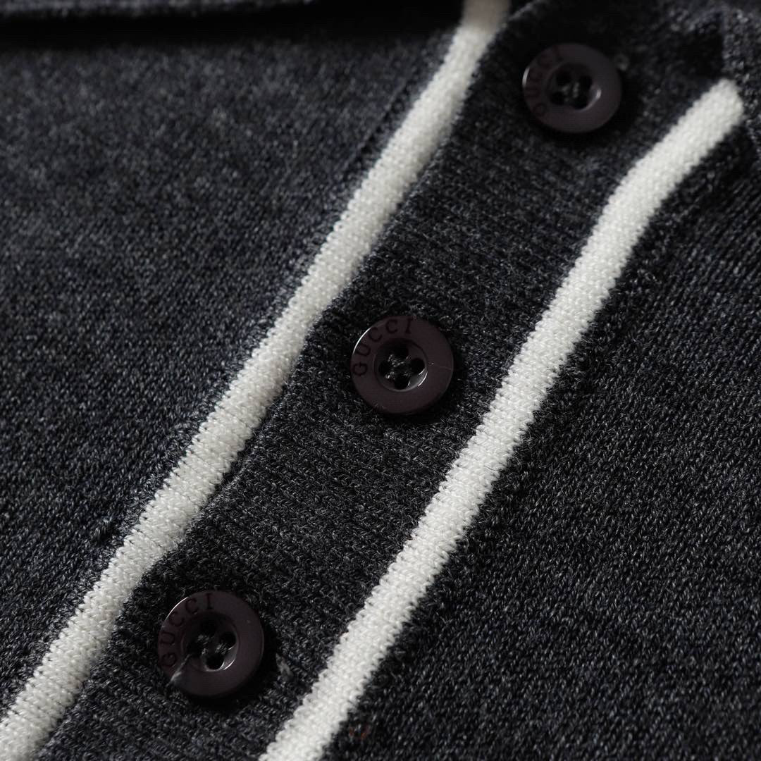 251230 New high-quality letter pocket lapel sweater