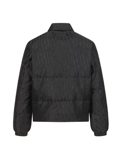 251230 New high-quality dark-patterned jacquard lapel and snap down jacket