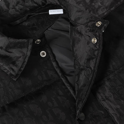 251230 New high-quality dark-patterned jacquard lapel and snap down jacket