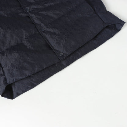 251230 New high-quality dark-patterned jacquard lapel and snap down jacket
