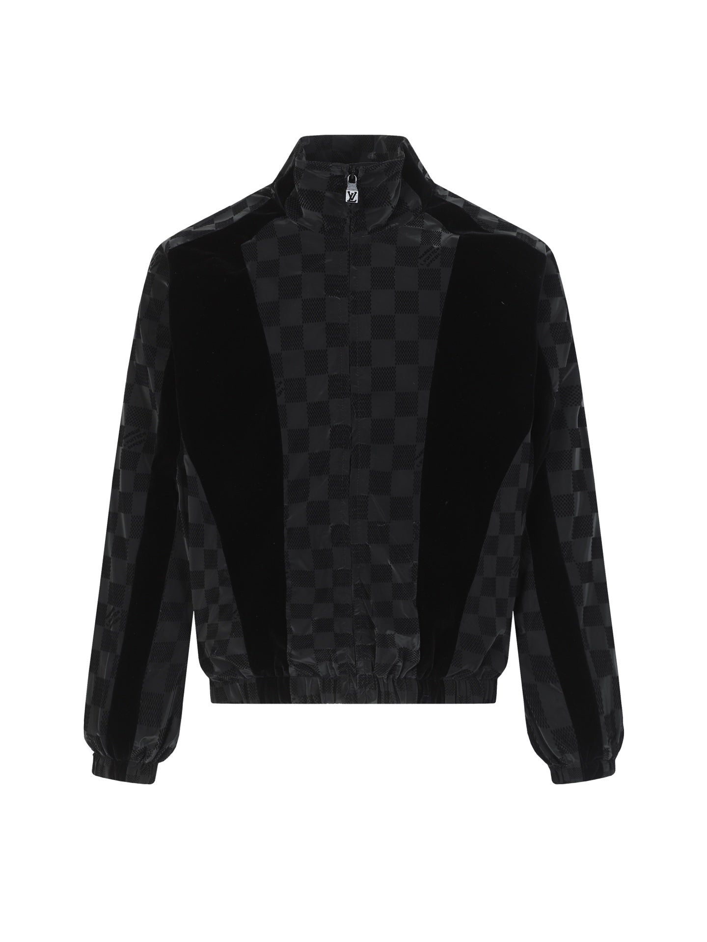 251230 New high-quality checkerboard letter velvet jacquard jacket