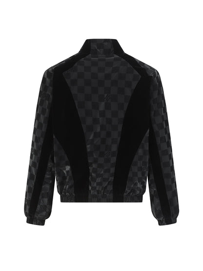 251230 New high-quality checkerboard letter velvet jacquard jacket