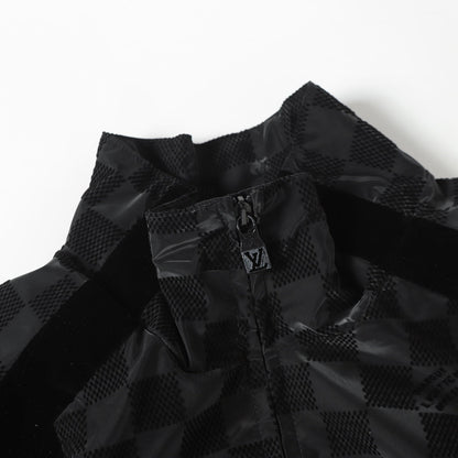 251230 New high-quality checkerboard letter velvet jacquard jacket
