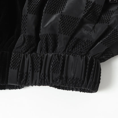251230 New high-quality checkerboard letter velvet jacquard jacket