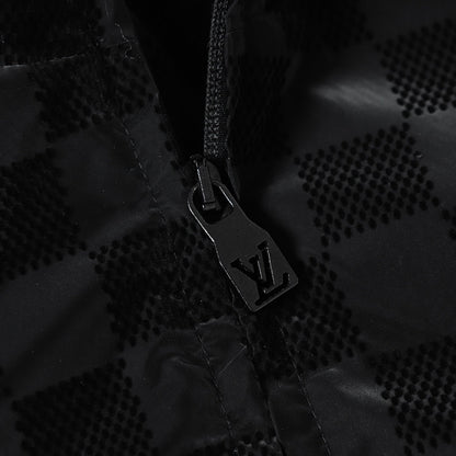 251230 New high-quality checkerboard letter velvet jacquard jacket