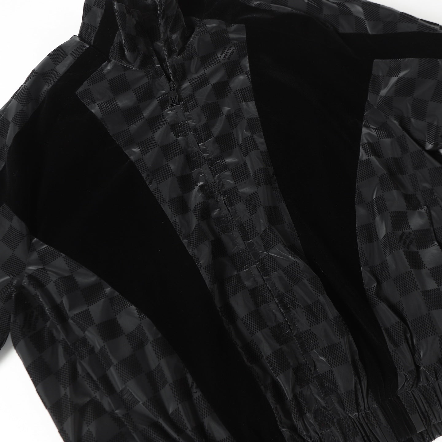 251230 New high-quality checkerboard letter velvet jacquard jacket