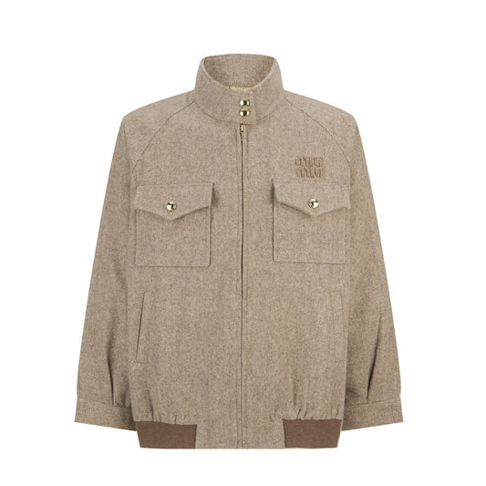 251230 new high-quality woolen herringbone pattern jacket