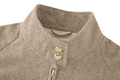 251230 new high-quality woolen herringbone pattern jacket
