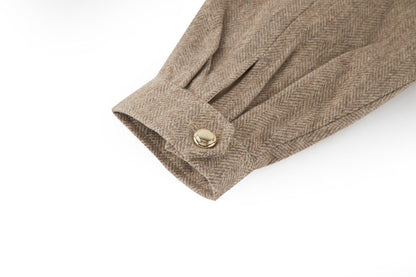 251230 new high-quality woolen herringbone pattern jacket