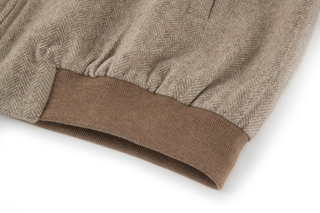 251230 new high-quality woolen herringbone pattern jacket