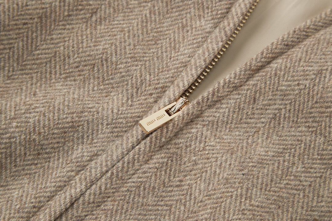 251230 new high-quality woolen herringbone pattern jacket