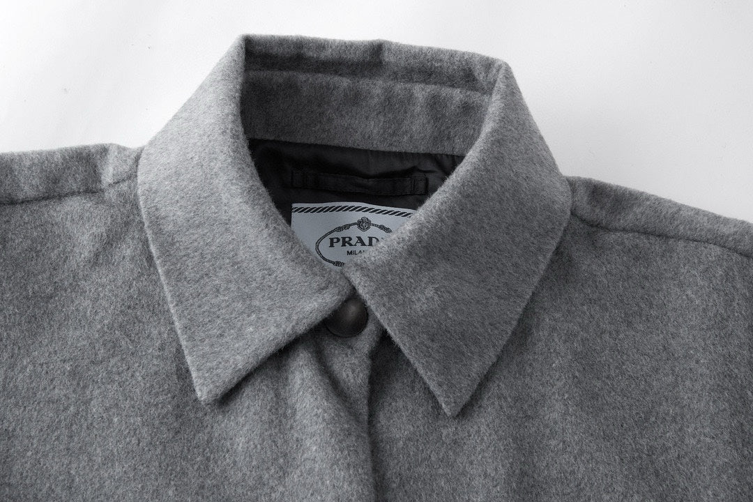 251230 New high-quality solid-color cashmere shirt jacket