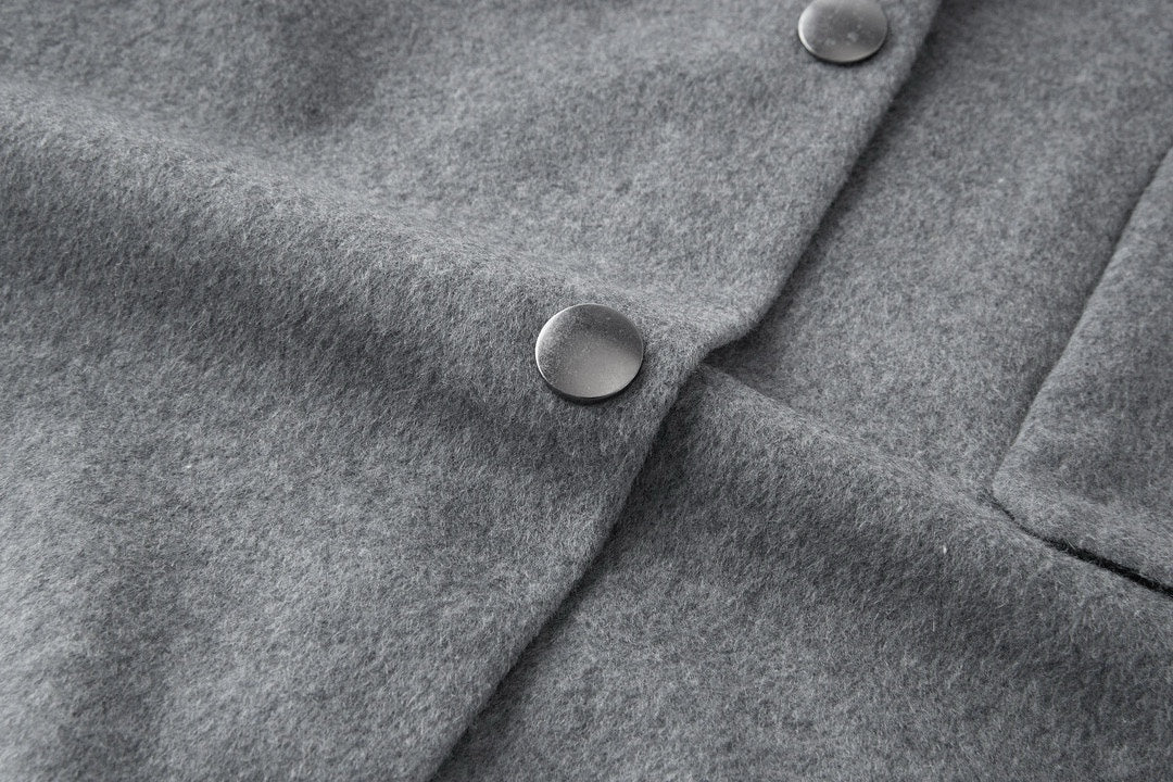 251230 New high-quality solid-color cashmere shirt jacket