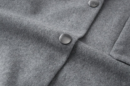 251230 New high-quality solid-color cashmere shirt jacket