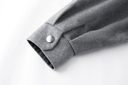 251230 New high-quality solid-color cashmere shirt jacket