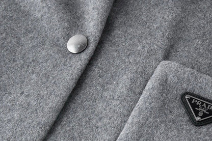 251230 New high-quality solid-color cashmere shirt jacket