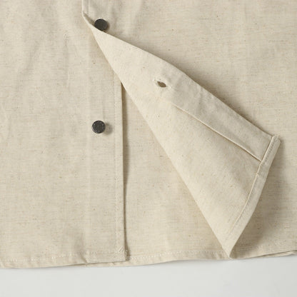 251230 New high-quality solid-color single-row linen long-sleeved shirt jacket