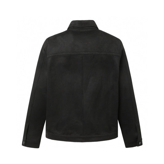 251230 new high-quality suede velvet dark-patterned fashionable lapel jacket