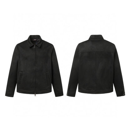 251230 new high-quality suede velvet dark-patterned fashionable lapel jacket