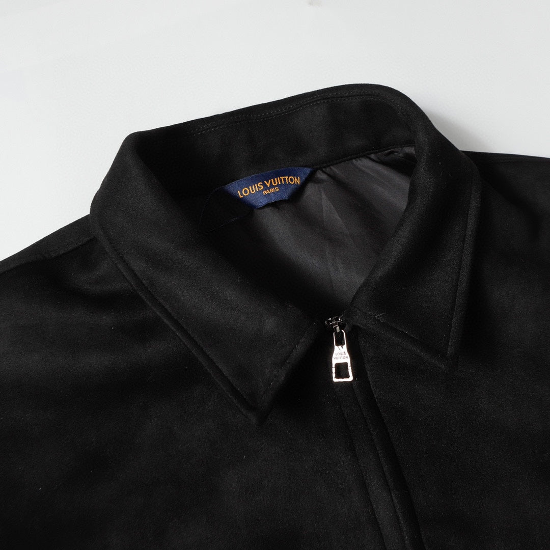 251230 new high-quality suede velvet dark-patterned fashionable lapel jacket