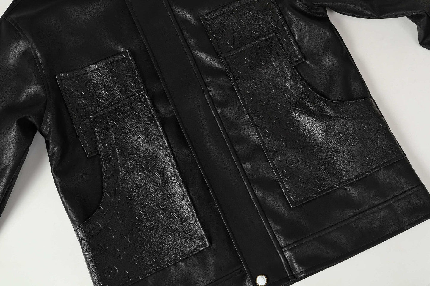 251230 New high-quality dark-patterned all-leather baseball jacket