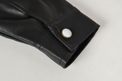 251230 New high-quality dark-patterned all-leather baseball jacket