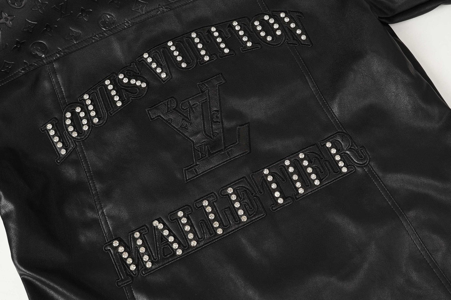 251230 New high-quality dark-patterned all-leather baseball jacket