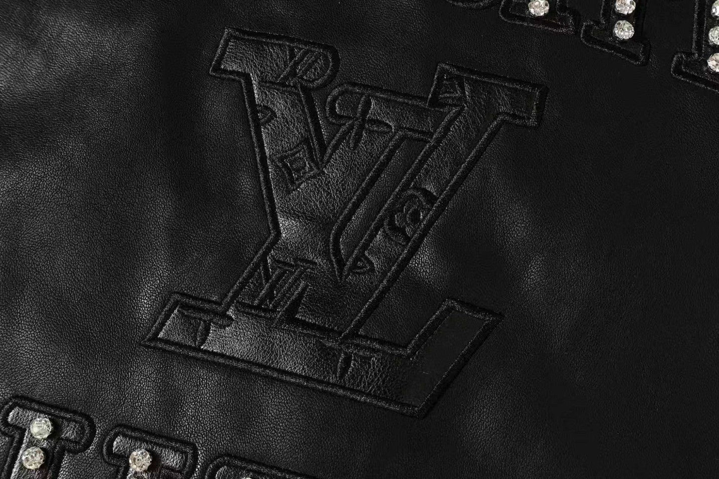 251230 New high-quality dark-patterned all-leather baseball jacket