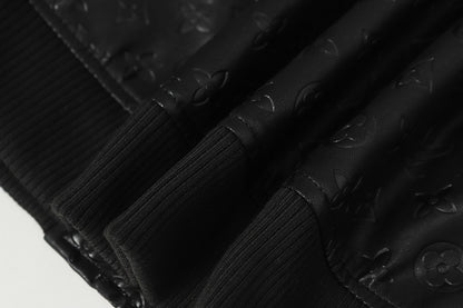 251230 new high-quality dark-patterned full-leather baseball jacket