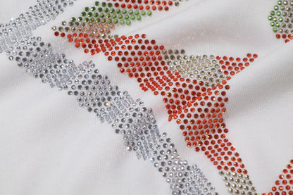251230 New high-quality beaded embroidery multi-layer design T-shirt