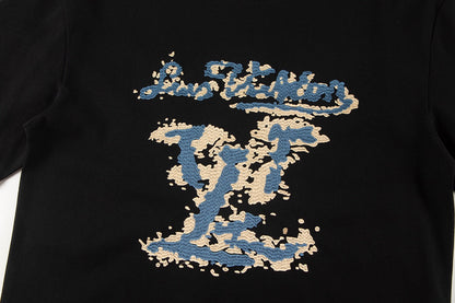251230 New high-quality, simple and patchwork printed T-shirt