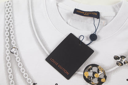 251230 New high-quality, simple necklace design printed T-shirt