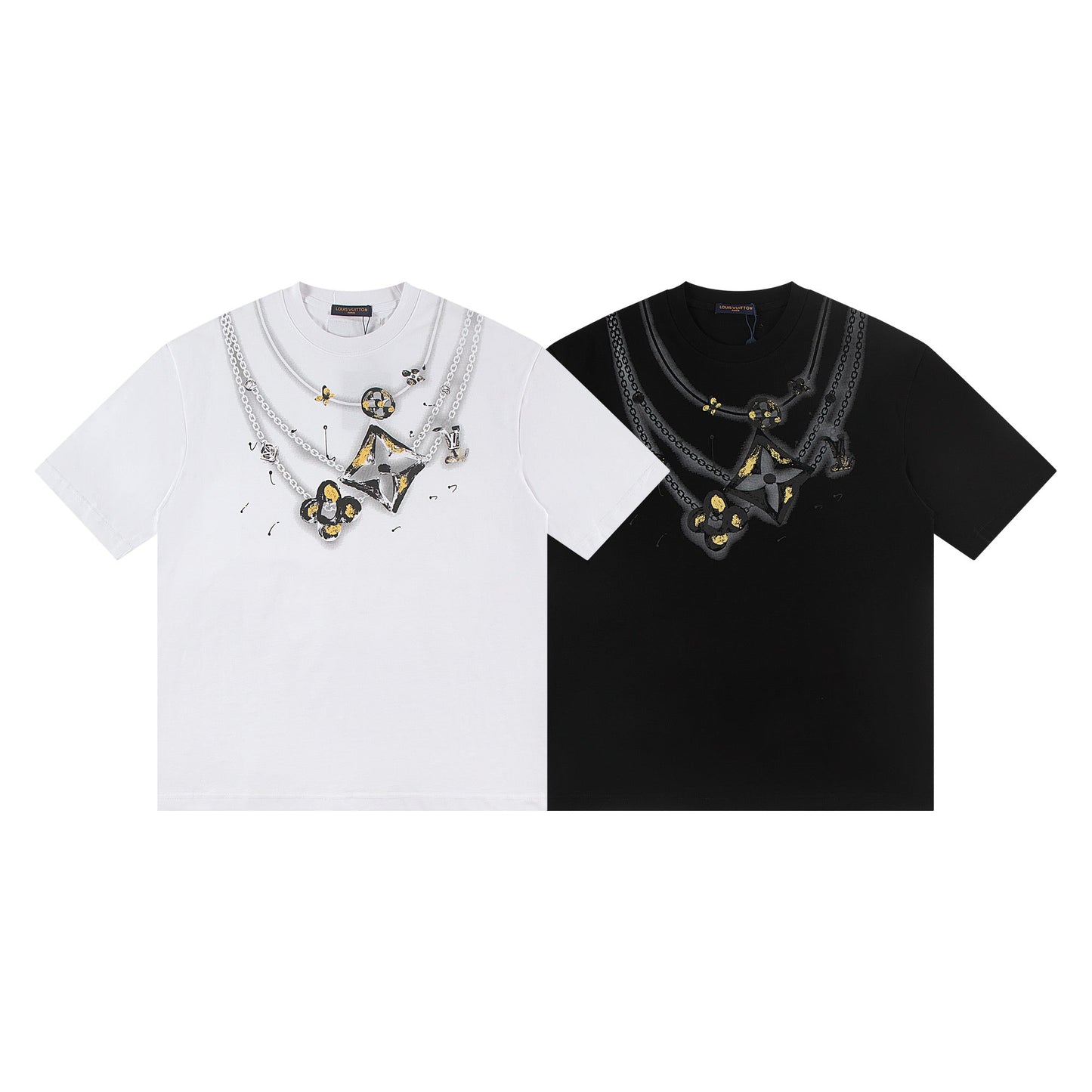 251230 New high-quality, simple necklace design printed T-shirt
