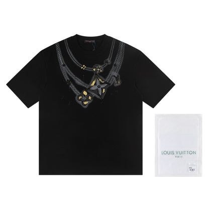 251230 New high-quality, simple necklace design printed T-shirt