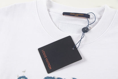 251230 New high-quality, simple and patchwork printed T-shirt
