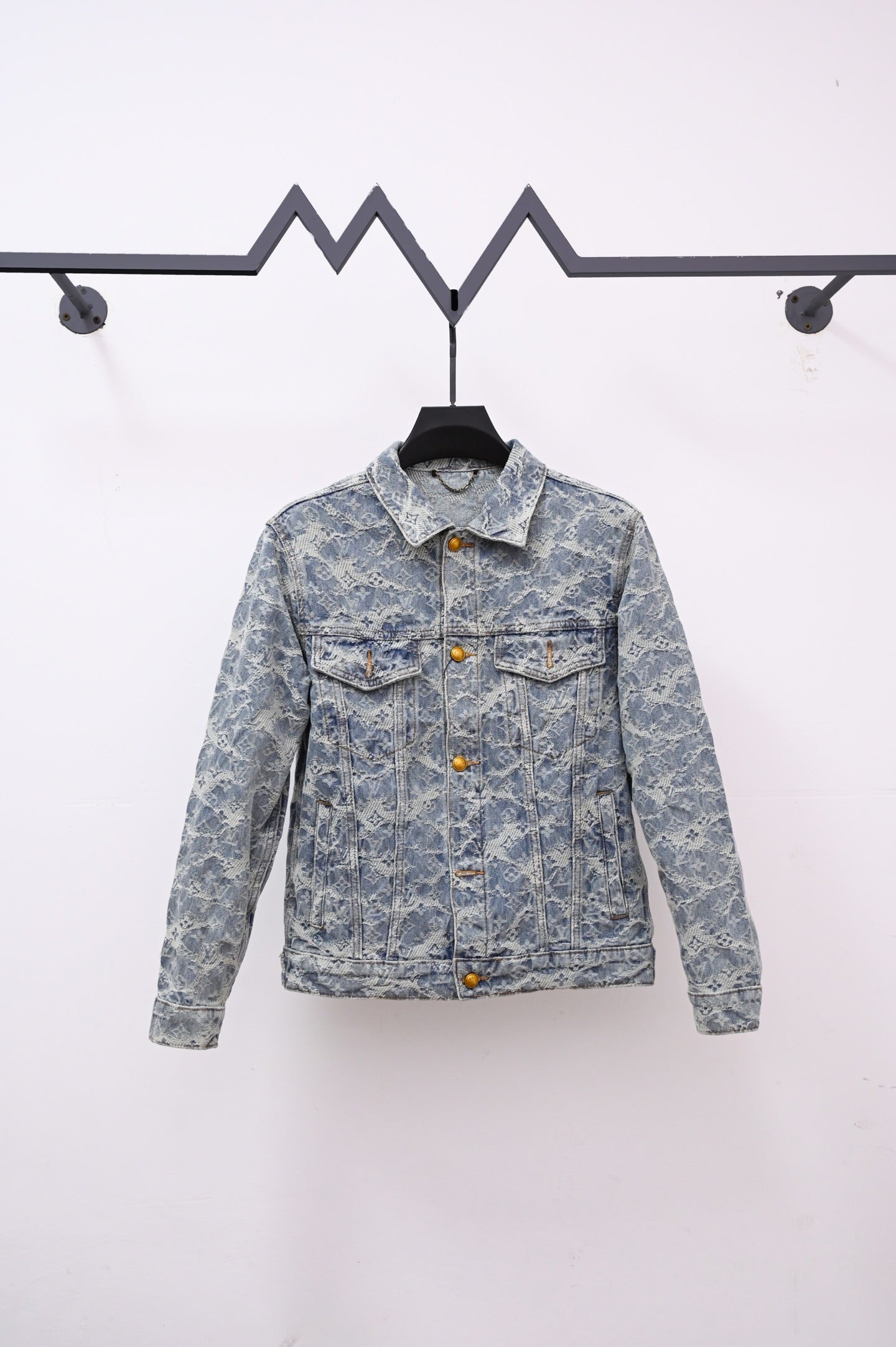 251230 New high-quality heavy-duty jacquard truck denim jacket