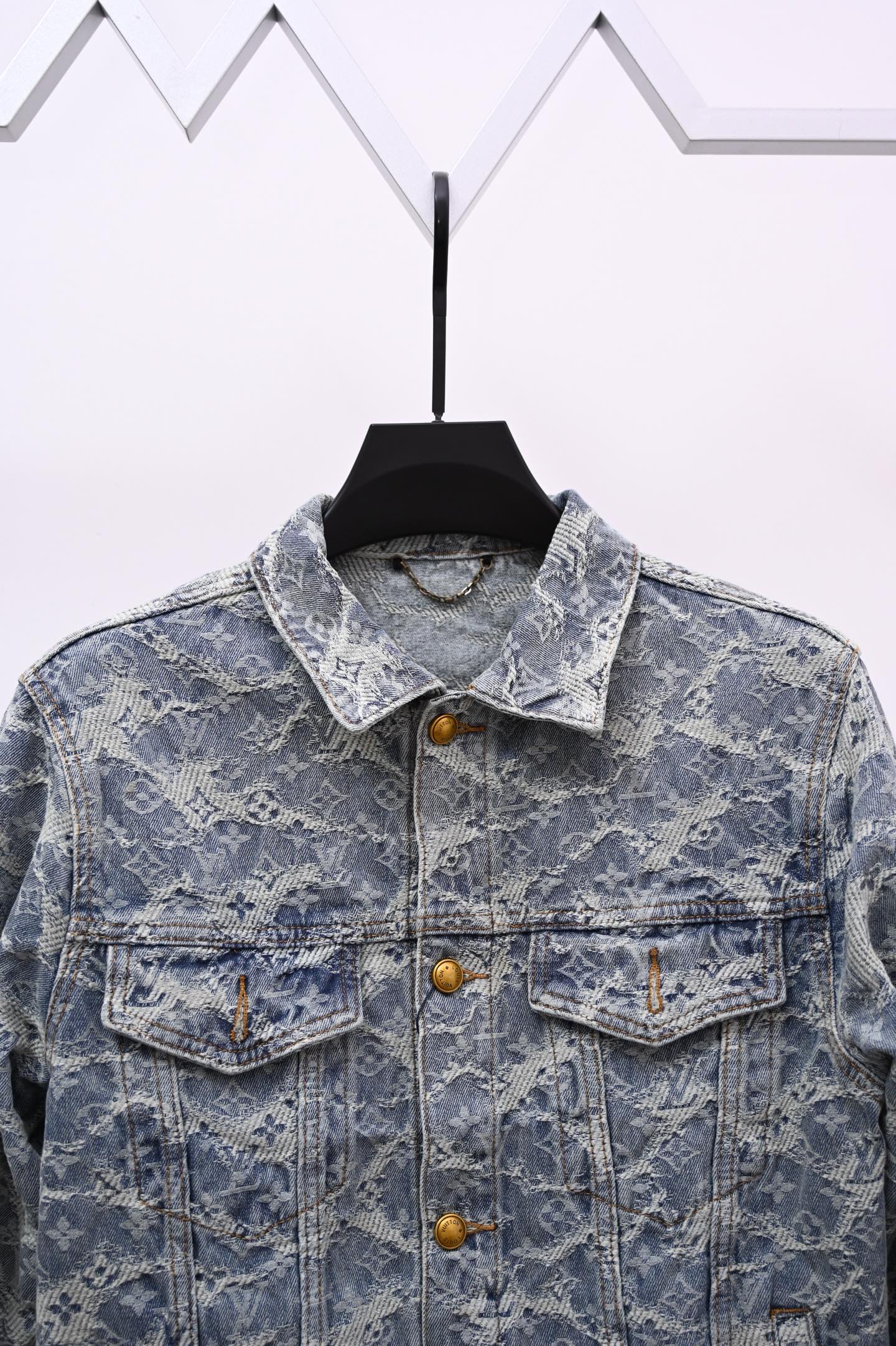 251230 New high-quality heavy-duty jacquard truck denim jacket