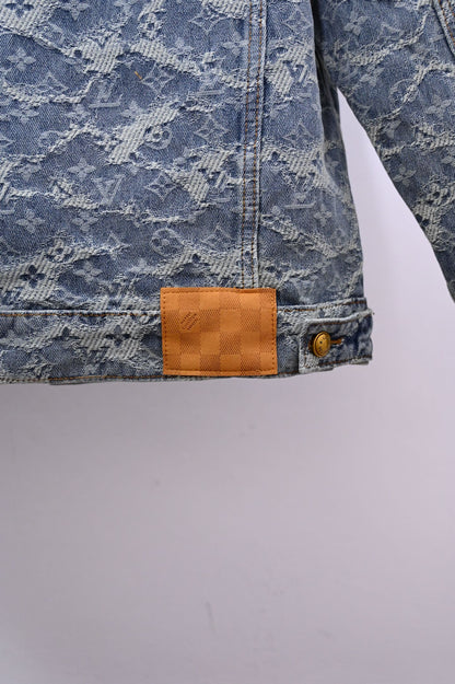 251230 New high-quality heavy-duty jacquard truck denim jacket