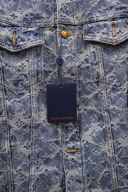 251230 New high-quality heavy-duty jacquard truck denim jacket